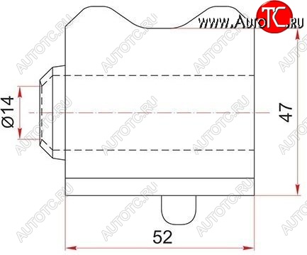 222 р. Правая резиновая втулка переднего стабилизатора (D=23) SAT Toyota Avensis T270 универсал 1-ый рестайлинг (2011-2015)  с доставкой в г. Чебоксары