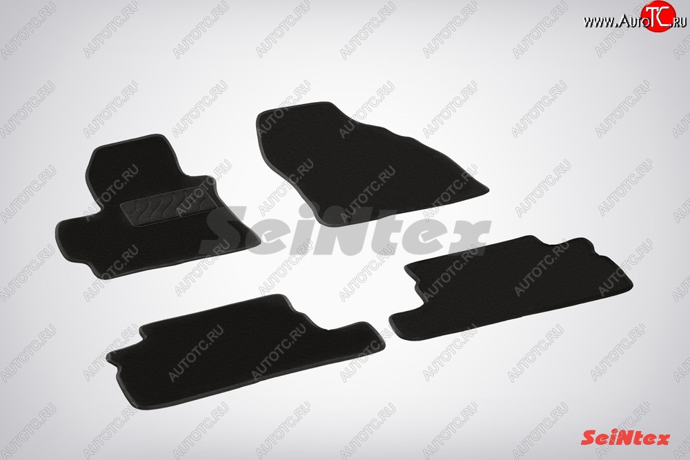 2 999 р. Износостойкие коврики в салон SeiNtex Premium LUX 4 шт. (ворсовые) Toyota Auris E150 хэтчбэк 5 дв. дорестайлинг (2006-2010)  с доставкой в г. Чебоксары