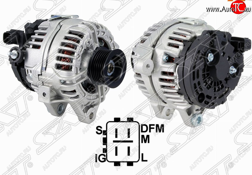10 899 р. Генератор SAT (12V 100A 2.0/2.4/1AZFSE/2AZFSE)  Toyota Avensis ( T220 седан,  T250 седан,  T250 универсал) (2000-2008) рестайлинг, дорестайлинг  с доставкой в г. Чебоксары