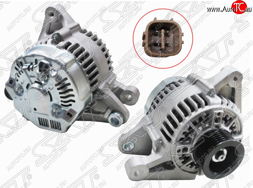 9 499 р. Генератор SAT (12V 80A 1/3 /4ZZFE/ZZE11#)  Toyota Avensis ( T220 седан,  T250 седан,  T250 универсал,  T270 седан,  T270 универсал) - Corolla  E110  с доставкой в г. Чебоксары