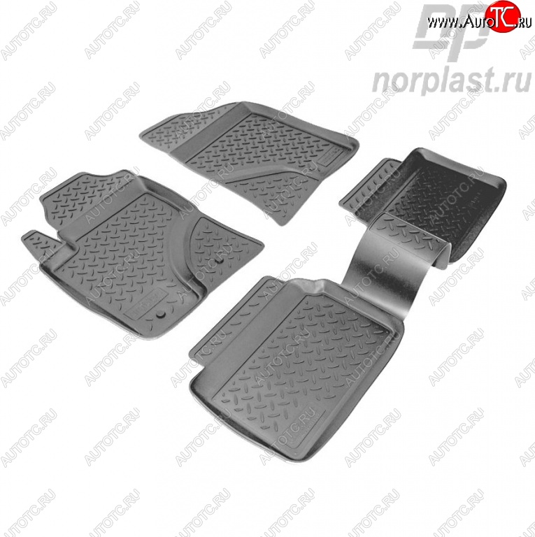 2 399 р. Комплект ковриков в салон Norplast Toyota Avensis T250 седан дорестайлинг (2003-2006) (Черный)  с доставкой в г. Чебоксары