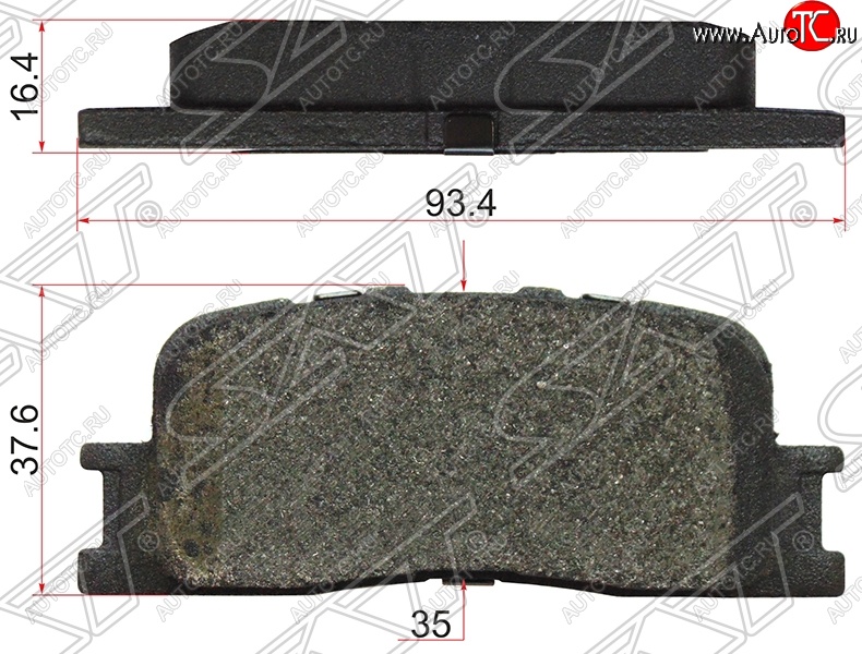 499 р. Колодки тормозные задние SAT Toyota Camry XV30 дорестайлинг (2001-2004)  с доставкой в г. Чебоксары