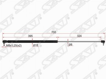 Газовый упор капота SAT Toyota Camry  XV30 (2001-2006) дорестайлинг, рестайлинг