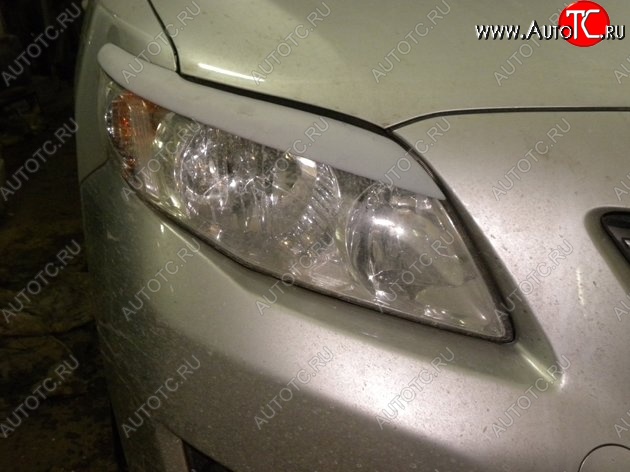 1 599 р. Реснички на фары CT Toyota Corolla E150 седан дорестайлинг (2006-2010) (Неокрашенные)  с доставкой в г. Чебоксары