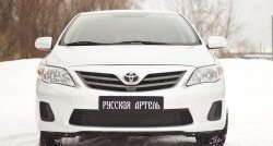 1 169 р. Зимняя заглушка решетки переднего бампера РА  Toyota Corolla ( E140,  E150) (2009-2013) седан рестайлинг  с доставкой в г. Чебоксары. Увеличить фотографию 3