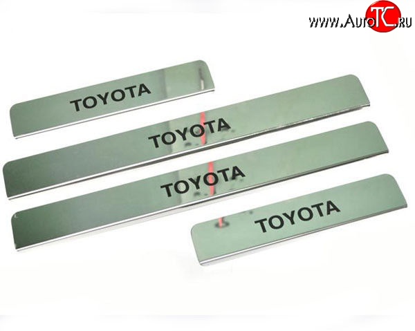 1 139 р. Накладки на порожки автомобиля M-VRS (нанесение надписи методом окраски) Toyota Corolla E180 дорестайлинг (2013-2016)  с доставкой в г. Чебоксары