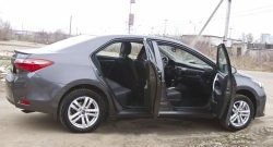 2 449 р. Накладки на порожки автомобиля RA  Toyota Corolla  E180 (2013-2019) дорестайлинг, рестайлинг  с доставкой в г. Чебоксары. Увеличить фотографию 2
