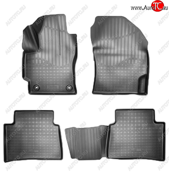2 399 р. Коврики салонные Noplast (3D) Toyota Corolla E210 седан дорестайлинг (2018-2022) (Черные)  с доставкой в г. Чебоксары