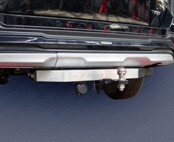 Фаркоп (тягово-сцепное устройство) TRD TCC Toyota Fortuner AN160 дорестайлинг (2015-2020) (оцинкованный, шар Е нержавейка, надпись Fortuner)