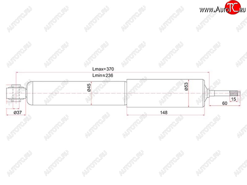 1 739 р. Амортизатор передний LH=RH SAT  Toyota Hiace  H200 (2004-2017) минивэн (Япония) дорестайлинг , минивэн (Япония) 1-ый рестайлинг, минивэн (Япония) 2-ой рестайлинг, минивэн (Япония) 3-ий рестайлинг  с доставкой в г. Чебоксары