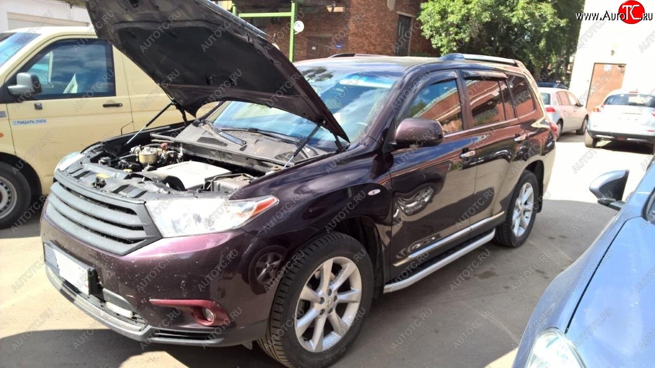 2 049 р. Упоры капота Russtal Toyota Highlander XU40 рестайлинг (2010-2013)  с доставкой в г. Чебоксары