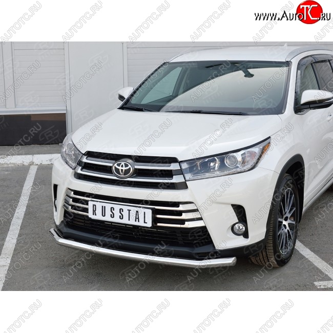 17 999 р. Одинарная защита переднего бампера диаметром 63 мм SLITKOFF  Toyota Highlander  XU50 (2013-2017) дорестайлинг  с доставкой в г. Чебоксары