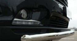 16 999 р. Одинарная защита переднего бампера диаметром 63 мм SLITKOFF  Toyota Highlander  XU50 (2013-2017) дорестайлинг  с доставкой в г. Чебоксары. Увеличить фотографию 4