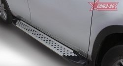 9 089 р. Пороги из алюминиевого профиля Souz-96  Toyota Highlander  XU50 (2013-2017) дорестайлинг  с доставкой в г. Чебоксары. Увеличить фотографию 3