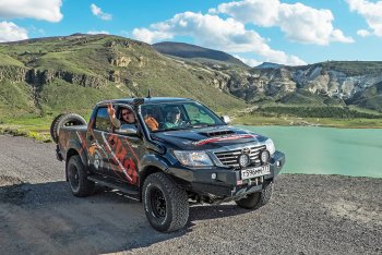 63 579 р. Бампер передний силовой РИФ  Toyota Hilux  AN20,AN30 (2011-2016)  2-ой рестайлинг (С доп. фарами и защитой бачка омывателя)  с доставкой в г. Чебоксары. Увеличить фотографию 5