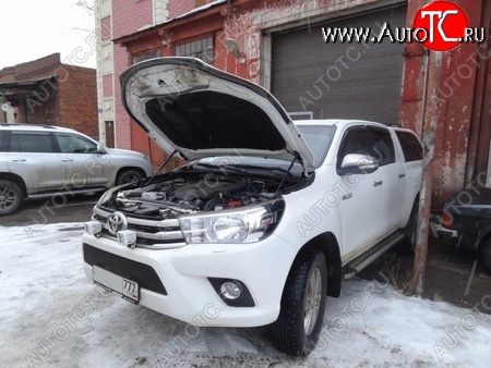 2 499 р. Упоры капота Russtal Toyota Hilux AN120 1-ый рестайлинг (2017-2020)  с доставкой в г. Чебоксары