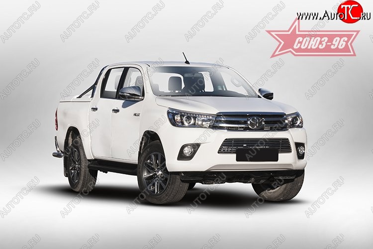 6 614 р. Декоративный элемент воздухозаборника Souz-96 (d10)  Toyota Hilux  AN120 (2016-2020) дорестайлинг  с доставкой в г. Чебоксары