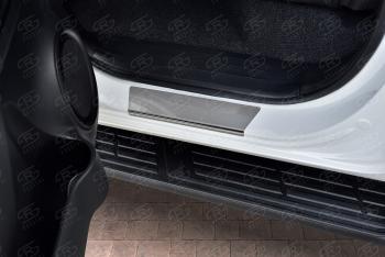 2 099 р. Накладки порожков салона Russtal Toyota Hilux AN120 дорестайлинг (2016-2020)  с доставкой в г. Чебоксары. Увеличить фотографию 3