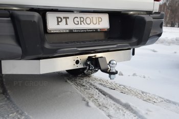 17 899 р. Фаркоп PT GROUP /съемный квадрат/с НЕРЖ накладкой TOYOTA Hilux 2015- /JAC T6 2015-/JAC T8 2023-/Sollers ST6 2023- Sollers ST6 пикап (2023-2025)  с доставкой в г. Чебоксары. Увеличить фотографию 2