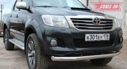 Одинарная защита переднего бампера (d76) Souz-96 Toyota Hilux  AN20,AN30 (2011-2016)  2-ой рестайлинг