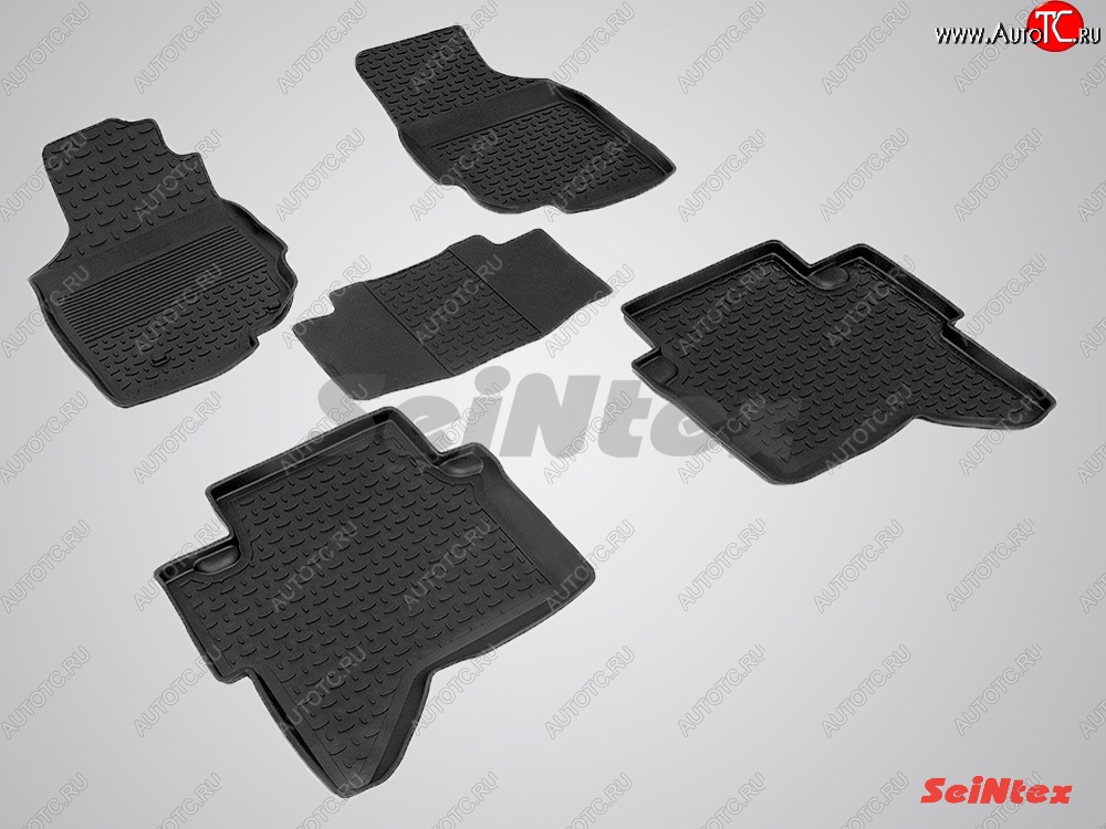 3 199 р. Износостойкие коврики в салон с высоким бортом SeiNtex (резина) Toyota Hilux AN20,AN30  2-ой рестайлинг (2011-2016)  с доставкой в г. Чебоксары