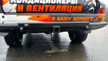 50 189 р. Бампер задний силовой РИФ Toyota Land Cruiser Prado J120 (2002-2009) (С квадратом под фаркоп)  с доставкой в г. Чебоксары. Увеличить фотографию 4