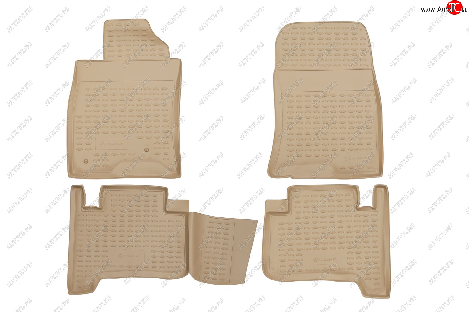6 399 р. Коврики в салон Element (полиуретан) Toyota Land Cruiser Prado J120 (2002-2009) (Бежевые)  с доставкой в г. Чебоксары