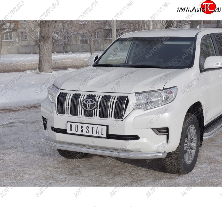 18 999 р. Одинарная защита переднего бампера диаметром 76 мм  Toyota Land Cruiser Prado  J150 (2017-2020) 2-ой рестайлинг  с доставкой в г. Чебоксары