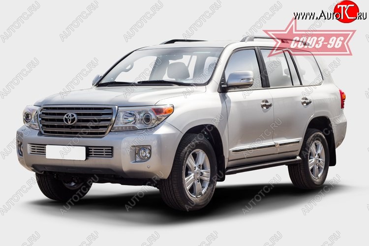 9 499 р. Декоративный элемент воздухозаборника Souz-96 (d16)  Toyota Land Cruiser  200 (2012-2015) 1-ый рестайлинг  с доставкой в г. Чебоксары