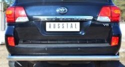 14 699 р. Одинарная защита заднего бампера из трубы диаметром 76 мм SLITKOFF  Toyota Land Cruiser  200 (2012-2015) 1-ый рестайлинг  с доставкой в г. Чебоксары. Увеличить фотографию 4