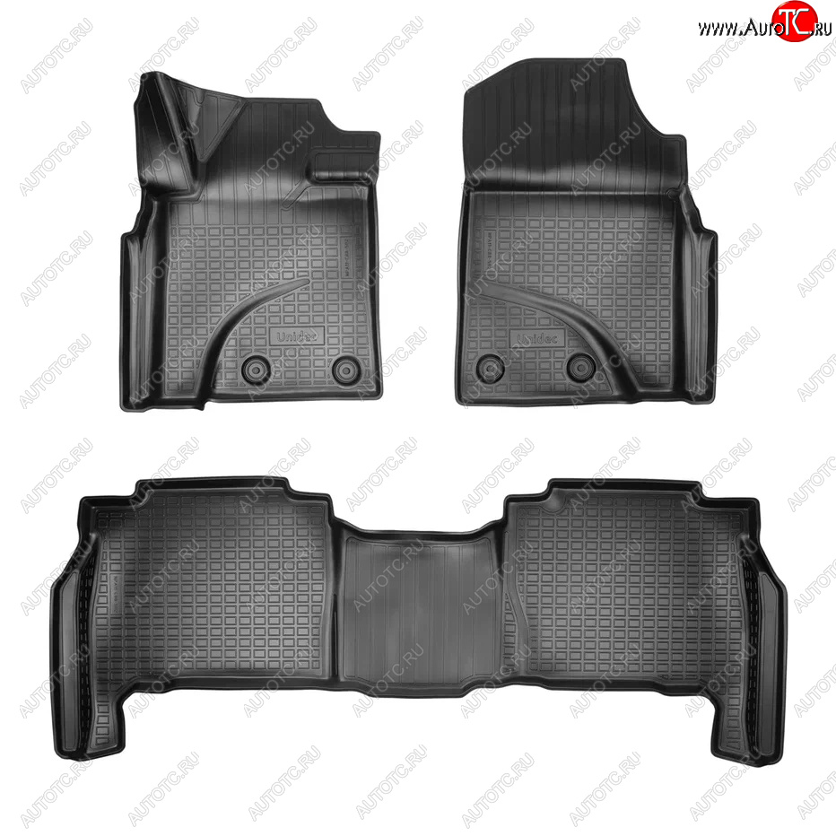 3 299 р. Коврики салона Norplast Unidec Toyota Land Cruiser 200 1-ый рестайлинг (2012-2015) (Черный)  с доставкой в г. Чебоксары