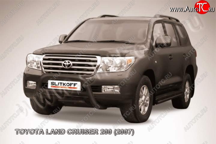 24 999 р. Кенгурятник d76 низкий  Toyota Land Cruiser  200 (2007-2012) дорестайлинг (Цвет: серебристый)  с доставкой в г. Чебоксары