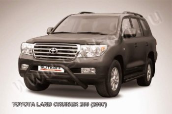 Кенгурятник d76 низкий широкий с перемычкой Toyota Land Cruiser  200 (2007-2012) дорестайлинг