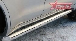 Защита порогов Souz-96 (d76) Toyota Land Cruiser  200 (2007-2012) дорестайлинг