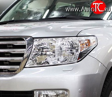 1 268 р. Прозрачная защита передних фар Novline  Toyota Land Cruiser  200 (2007-2012) дорестайлинг  с доставкой в г. Чебоксары