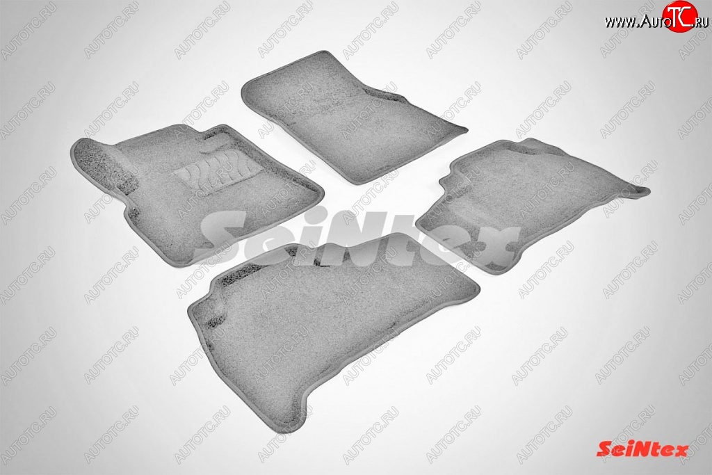 6 199 р. Износостойкие коврики в салон SeiNtex Premium 3D 4 шт. (ворсовые, серые) Toyota Land Cruiser 200 2-ой рестайлинг (2015-2021)  с доставкой в г. Чебоксары