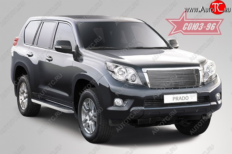 11 999 р. Декоративная решетка радиатора Souz-96  Toyota Land Cruiser Prado  J150 (2009-2013) дорестайлинг (Хром)  с доставкой в г. Чебоксары