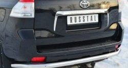 19 599 р. Одинарная защита заднего бампера из трубы диаметром 63 мм SLITKOFF  Toyota Land Cruiser Prado  J150 (2009-2013) дорестайлинг  с доставкой в г. Чебоксары. Увеличить фотографию 2