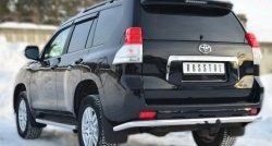 19 599 р. Одинарная защита заднего бампера из трубы диаметром 63 мм SLITKOFF  Toyota Land Cruiser Prado  J150 (2009-2013) дорестайлинг  с доставкой в г. Чебоксары. Увеличить фотографию 4