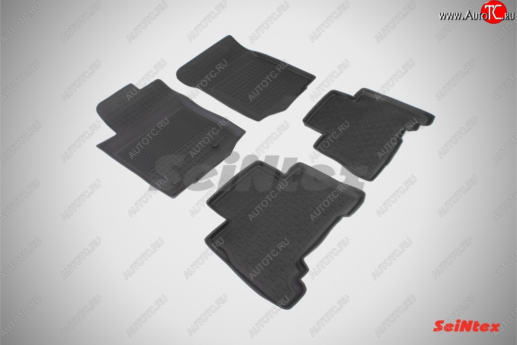 3 399 р. Износостойкие коврики в салон с высоким бортом SeiNtex Premium 4 шт. (резина) Toyota Land Cruiser Prado J150 дорестайлинг (2009-2013)  с доставкой в г. Чебоксары