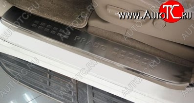 5 649 р. Накладки на порожки автомобиля CT v1 Toyota Land Cruiser Prado J150 дорестайлинг (2009-2013)  с доставкой в г. Чебоксары