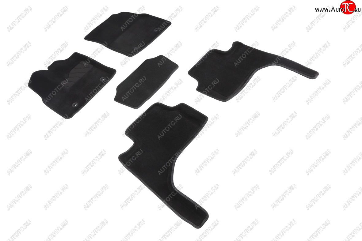 6 199 р. Коврики в салон SEINTEX 3D ВОРС (комплект) Toyota Land Cruiser J300 дорестайлинг (2021-2025) (Цвет: черный)  с доставкой в г. Чебоксары