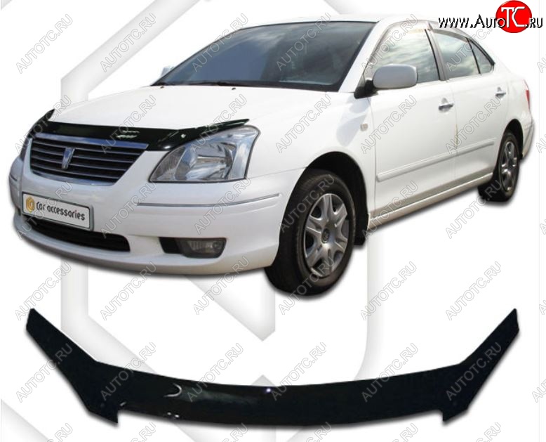 2 199 р. Дефлектор капота CA-Plastiс Toyota Premio T240 рестайлинг (2004-2007) (Classic черный, Без надписи)  с доставкой в г. Чебоксары