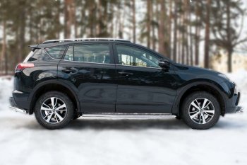 34 999 р. Широкая защита порогов с трубой диаметром 42 мм SLITKOFF v3 Toyota RAV4 XA40 5 дв. рестайлинг (2015-2019)  с доставкой в г. Чебоксары. Увеличить фотографию 2