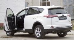 1 729 р. Накладки на порожки автомобиля RA  Toyota RAV4  XA40 (2015-2019) 5 дв. рестайлинг (Комплект (4 шт.))  с доставкой в г. Чебоксары. Увеличить фотографию 2