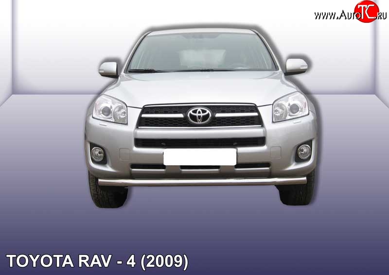 10 599 р. Одинарная защита переднего бампера из трубы диаметром 57 мм Slitkoff  Toyota RAV4  XA30 (2008-2010) 5 дв. 1-ый рестайлинг (Цвет: нержавеющая полированная сталь)  с доставкой в г. Чебоксары