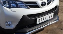 14 549 р. Одинарная защита переднего бампера диаметром 63 мм SLITKOFF  Toyota RAV4  XA40 (2012-2015) 5 дв. дорестайлинг  с доставкой в г. Чебоксары. Увеличить фотографию 2