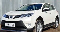 14 549 р. Одинарная защита переднего бампера диаметром 63 мм SLITKOFF  Toyota RAV4  XA40 (2012-2015) 5 дв. дорестайлинг  с доставкой в г. Чебоксары. Увеличить фотографию 4