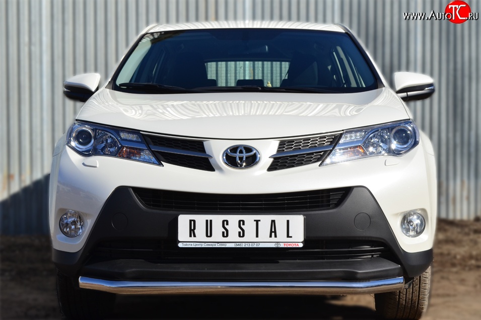 14 549 р. Одинарная защита переднего бампера диаметром 63 мм SLITKOFF  Toyota RAV4  XA40 (2012-2015) 5 дв. дорестайлинг  с доставкой в г. Чебоксары