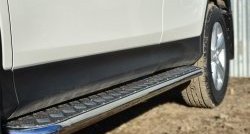 23 799 р. Широкая защита порогов SLITKOFF  Toyota RAV4  XA40 (2012-2015) 5 дв. дорестайлинг  с доставкой в г. Чебоксары. Увеличить фотографию 4